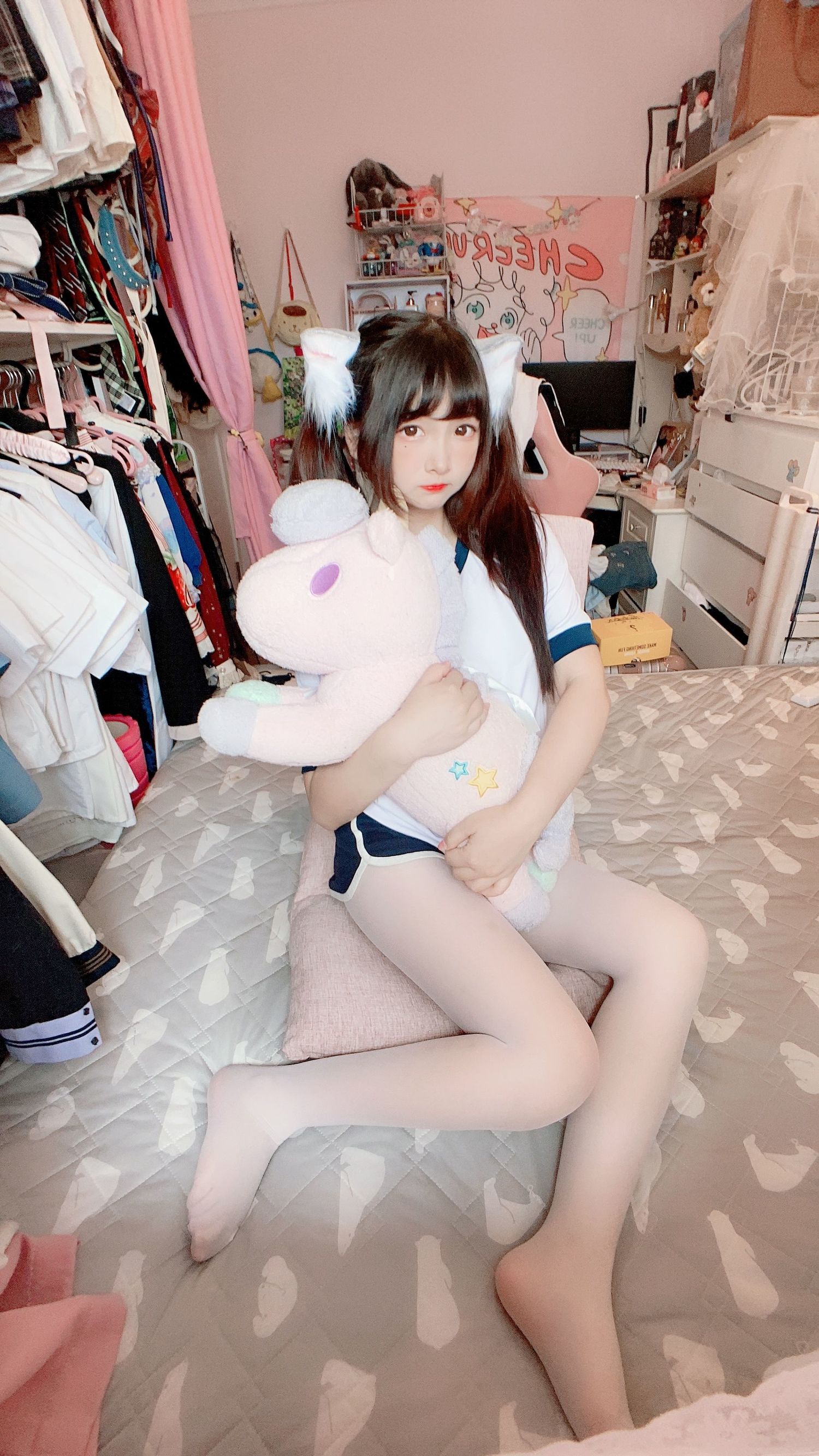 [COS福利]二次元美女古川kagura白丝体操运动服插图7